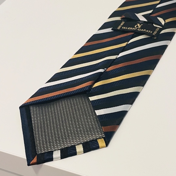 Set Italian 💯 Silk  Ties Valerio Garati Hand Made & Pronto Uomo Platinum Vtg - Picture 5 of 12